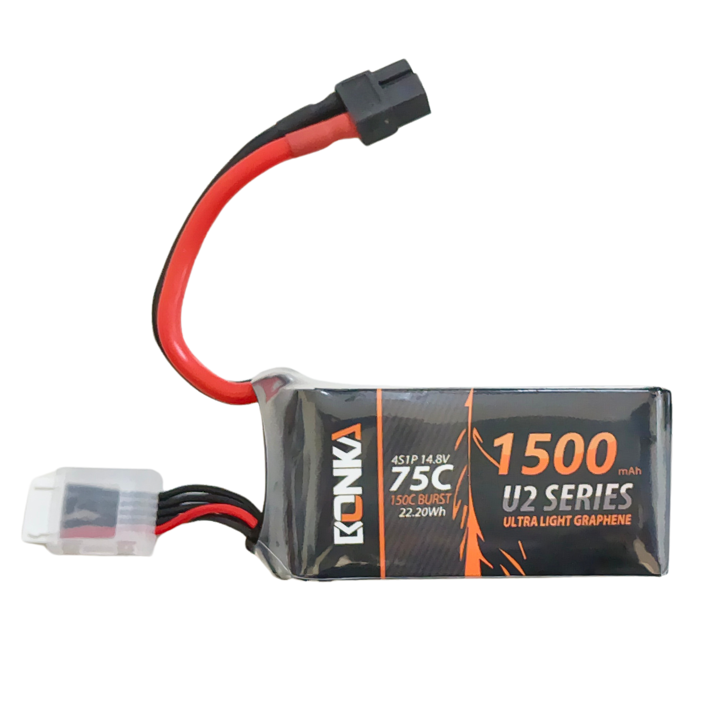 Bonka 1500mAh 14.8V 75C 4S Lithium Polymer Battery for Drones -Batteries & Power Supply -LiPo Battery -Robocraze