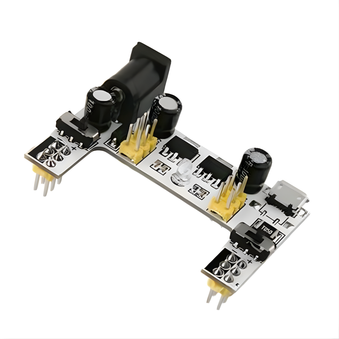 Breadboard Power Supply Module – Micro USB & DC 7–12V Dual Channel-image-1