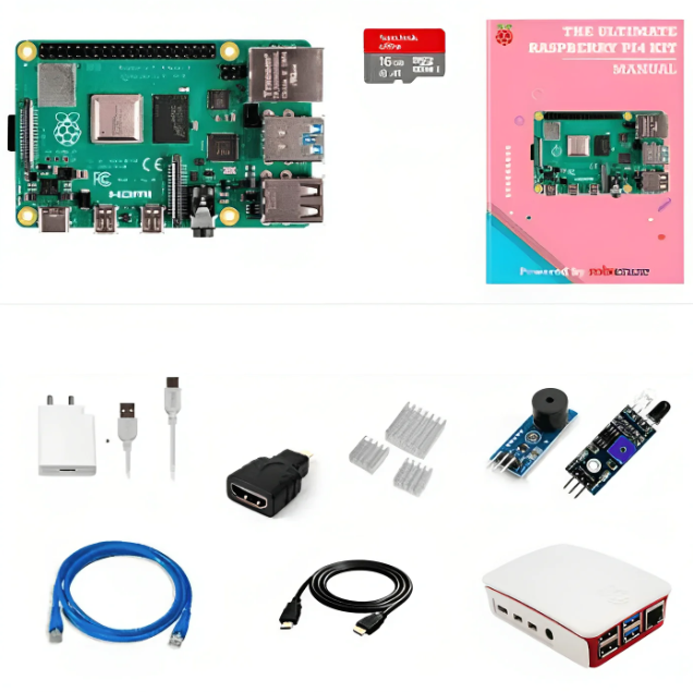 Buy Raspberry Pi4 Full Kit with Raspberry Pi4 2GB RAM, Case, Power ...