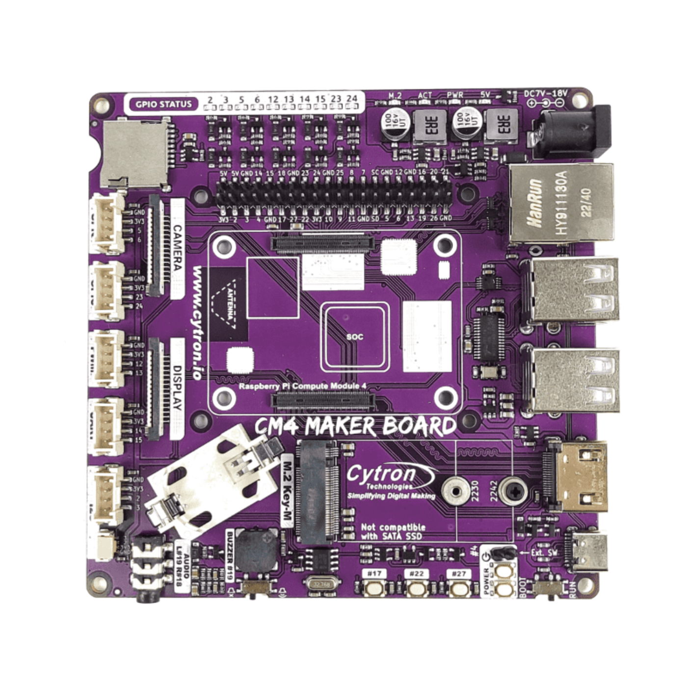 Cytron CM4 Maker Board for Raspberry Pi -Robocraze