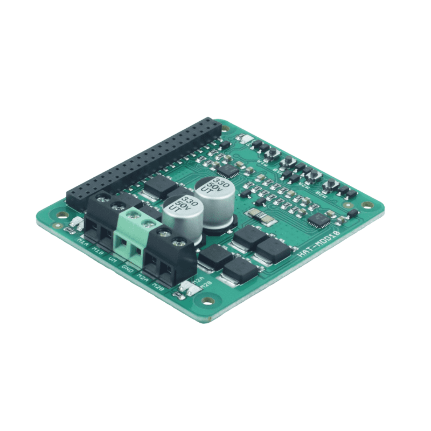 Cytron HAT-MDD10 – 10A Dual-Channel 6V–24V DC Motor Driver HAT for Raspberry Pi -Robocraze