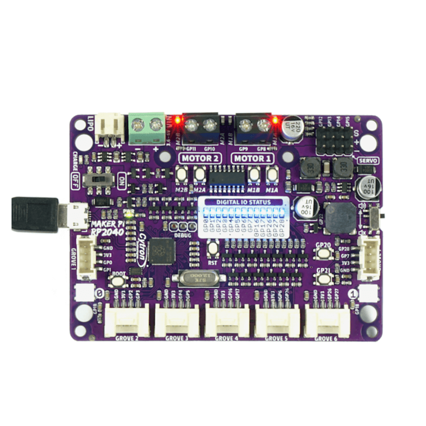 Cytron Maker Pi RP2040 – Robotics Controller Board with Raspberry Pi-picture-15