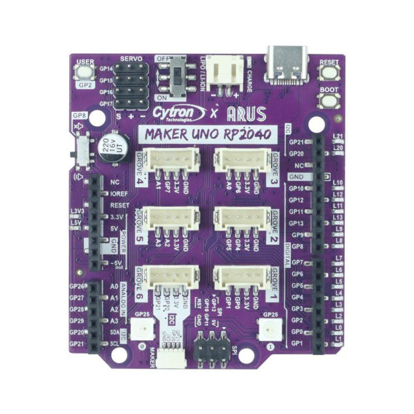 Cytron Maker Uno RP2040 Development Board-image-1