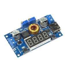 DC-DC XL4015 Adjustable Stepdown Module 5A 75W with 4 Bits Digital Display Voltmeter -Batteries & Power Supply -Buck/Boost -Robocraze