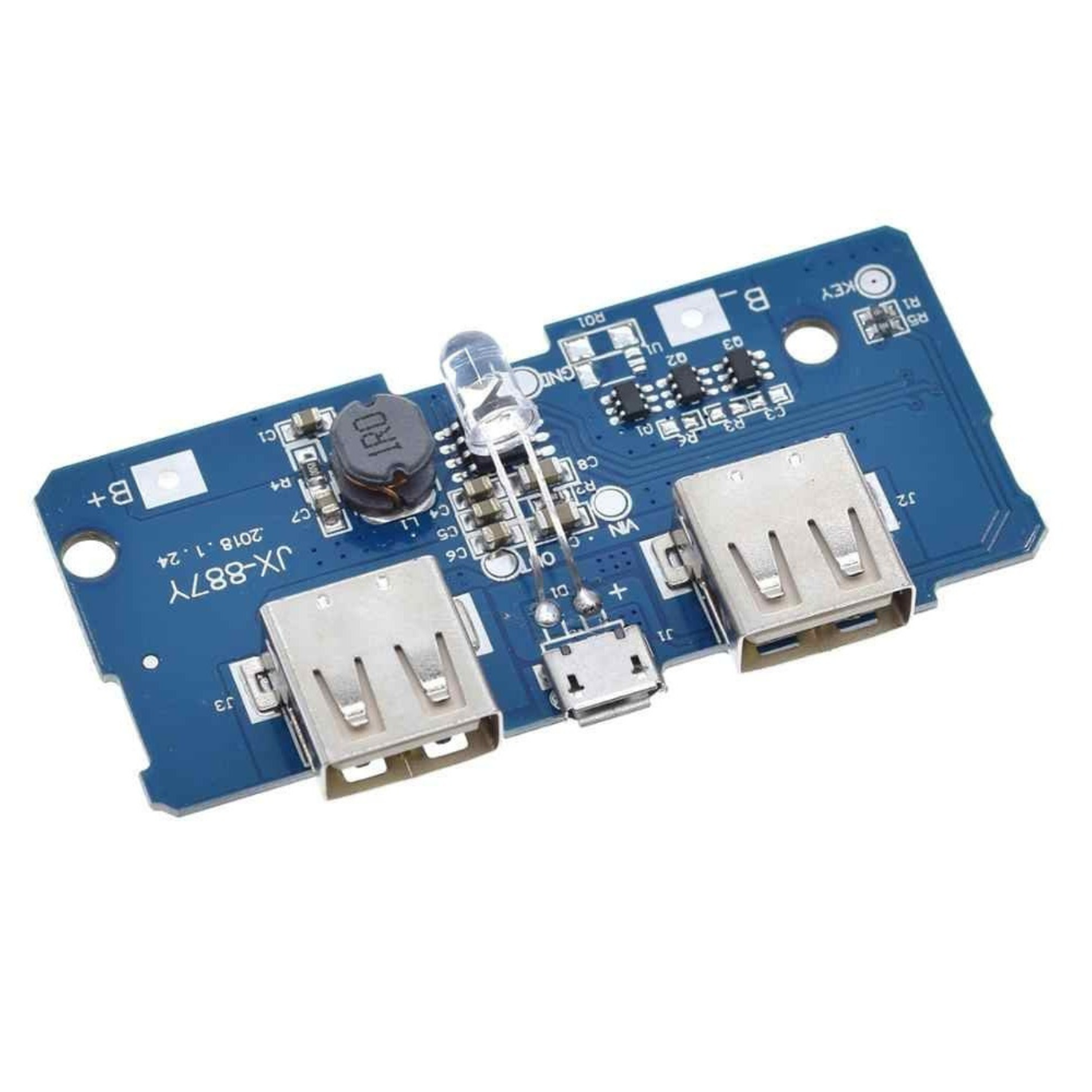 Dual Micro USB 18650 LiPo DIY Power Bank Module (3.7V to 5V, 2A Output)-picture-40