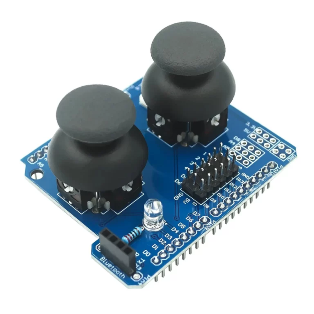 Dual PS2 Game Joystick Button Module Compatible with UNO R3 – Robocraze