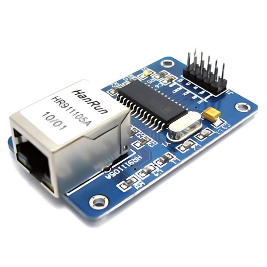 Ethernet LAN Module ENC28J60 – Compact LAN module for microcontrollers. -Ethernet Cable -Robocraze