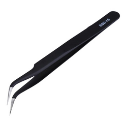 ESD-15 Black Tweezer Cross Tip – ESD-safe tweezer for electronics – anti-static tweezer - Hand Tool - Robocraze