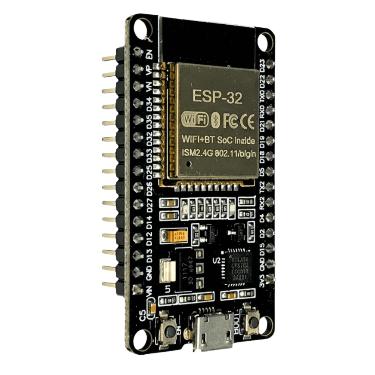 ESP32 Development Board with CP2102 WiFi & Bluetooth Dual-Core (30-Pin) -IoT & Wireless -ESP Modules -Robocraze