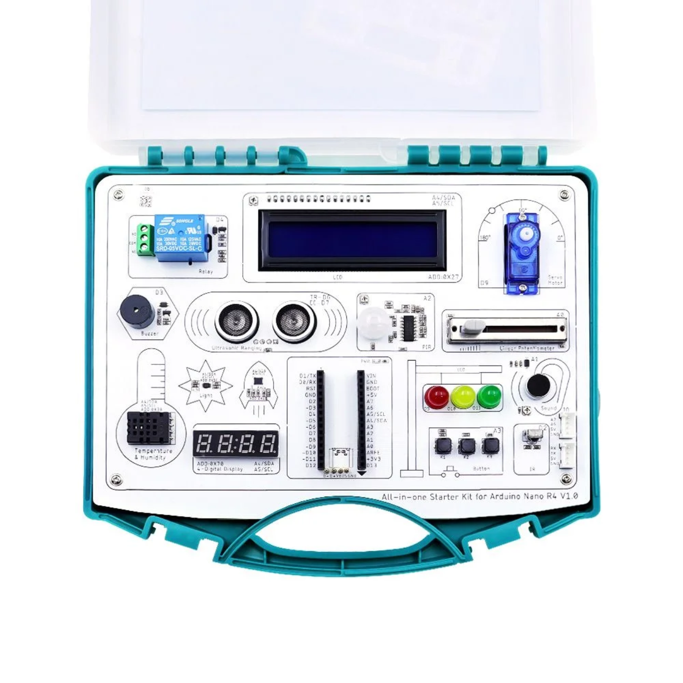 Elecrow All-in-One Starter Kit for Arduino Nano R4 with 20 Lessons and 16 Modules-picture-17