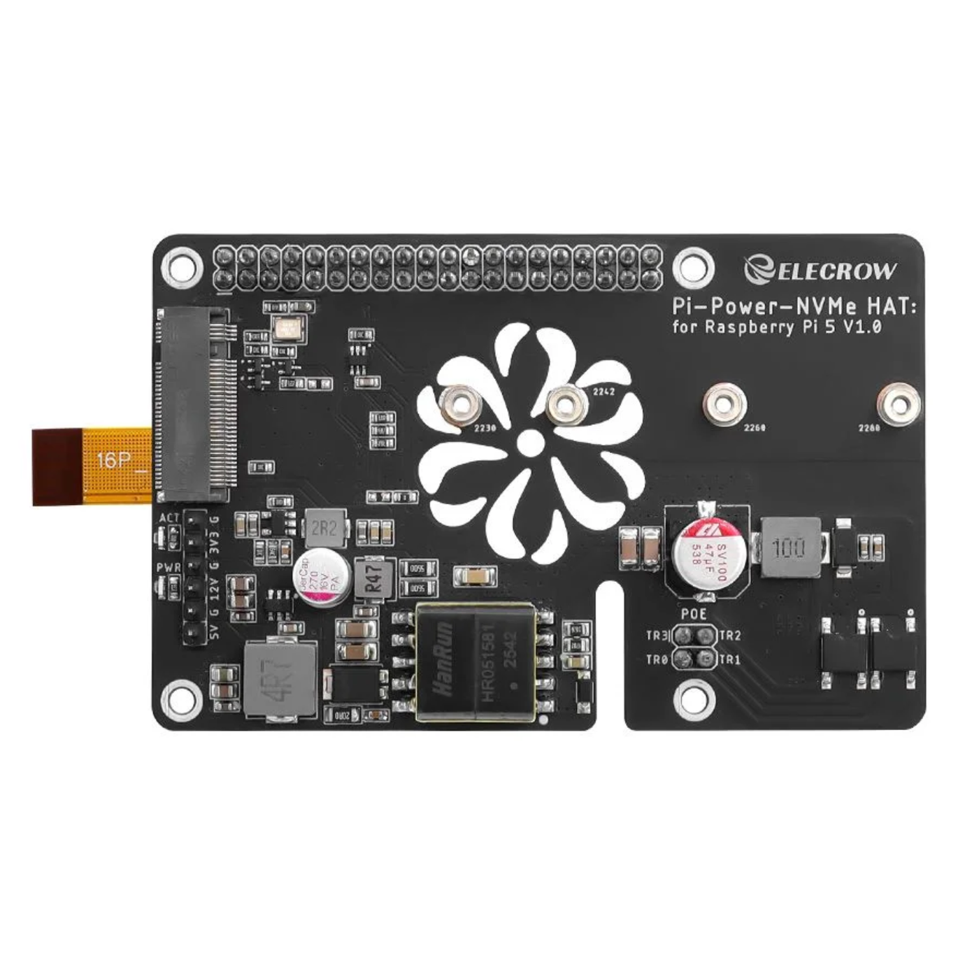Elecrow M.2 NVMe & PoE+ Hat Expansion Board for Raspberry Pi 5-picture-32