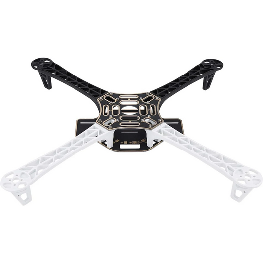 F450 4-axis Quadcopter Drone Frame Kit with Integrated PCB (Black & White) -Drone Parts -Drone Frames -Robocraze