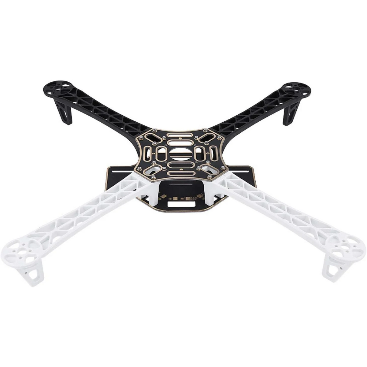F450 4-axis Quadcopter Drone Frame Kit with Integrated PCB (Black & White) -Drone Parts -Drone Frames -Robocraze