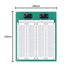 SYB-500 Large Solderless Breadboard – 3220 Tie-Point Prototyping Board (240×200×8.5mm) -Electronic Components -Robocraze