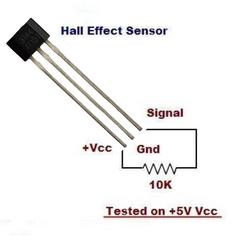 Hall Effect Sensor - Measures magnetic fields with precision. -Hall Effect Sensor -Robocraze