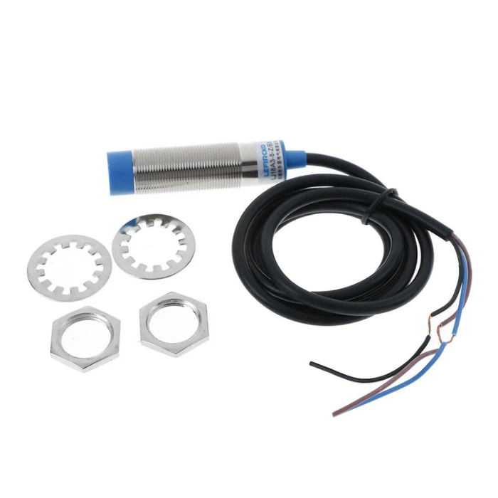 LJ18A3-8-Z-BX 8mm Inductive Proximity Sensor – Non-contact metal detection sensor. -Proximity Sensor -Robocraze