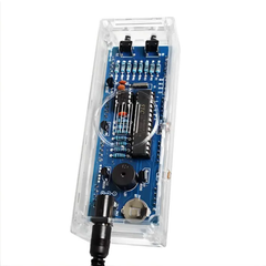 DIY 1-Inch LED Electronic Clock Kit (White) – Light-Control MCU Display Set with Enclosure -Robocraze