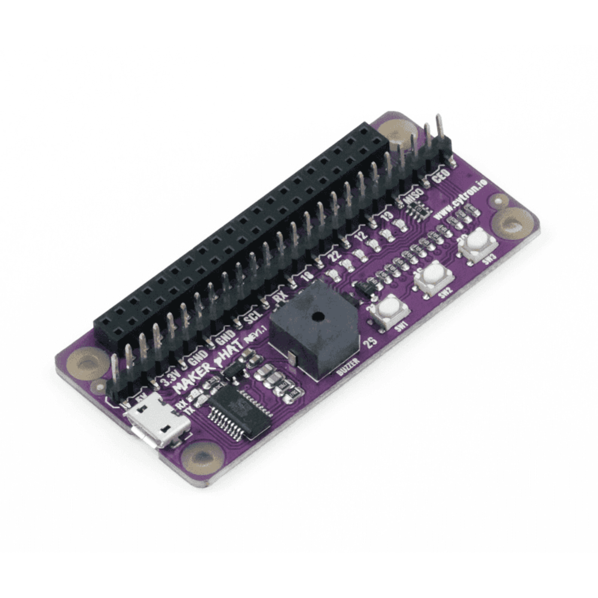 Maker pHAT for Raspberry Pi – Headless Setup, GPIO Debugging & Built-In I/O -Robocraze