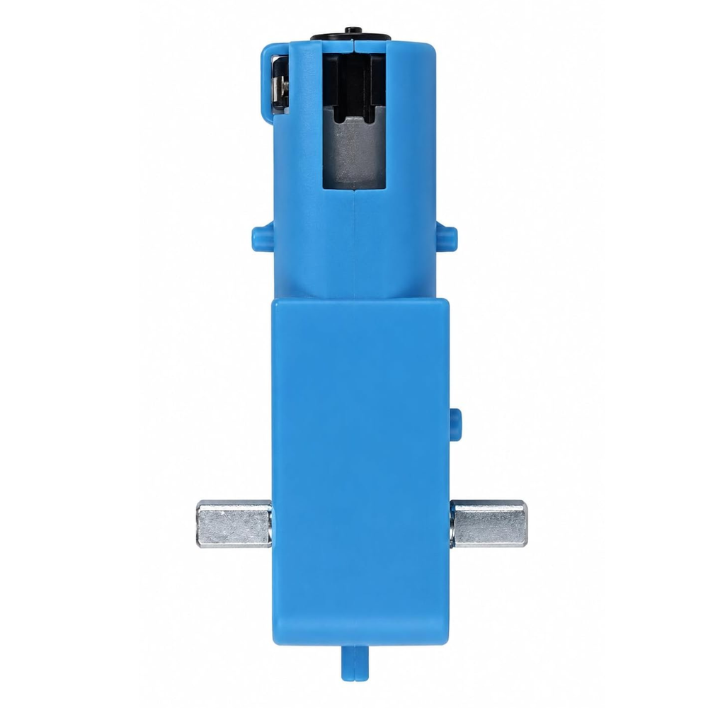 Metal TT 1:90 (3V–6V) Blue Dual Shaft High Torque DC Geared Motor for Robotics, RC Cars & Smart Robots -Motors & Mechanical -Gear Motors -Robocraze