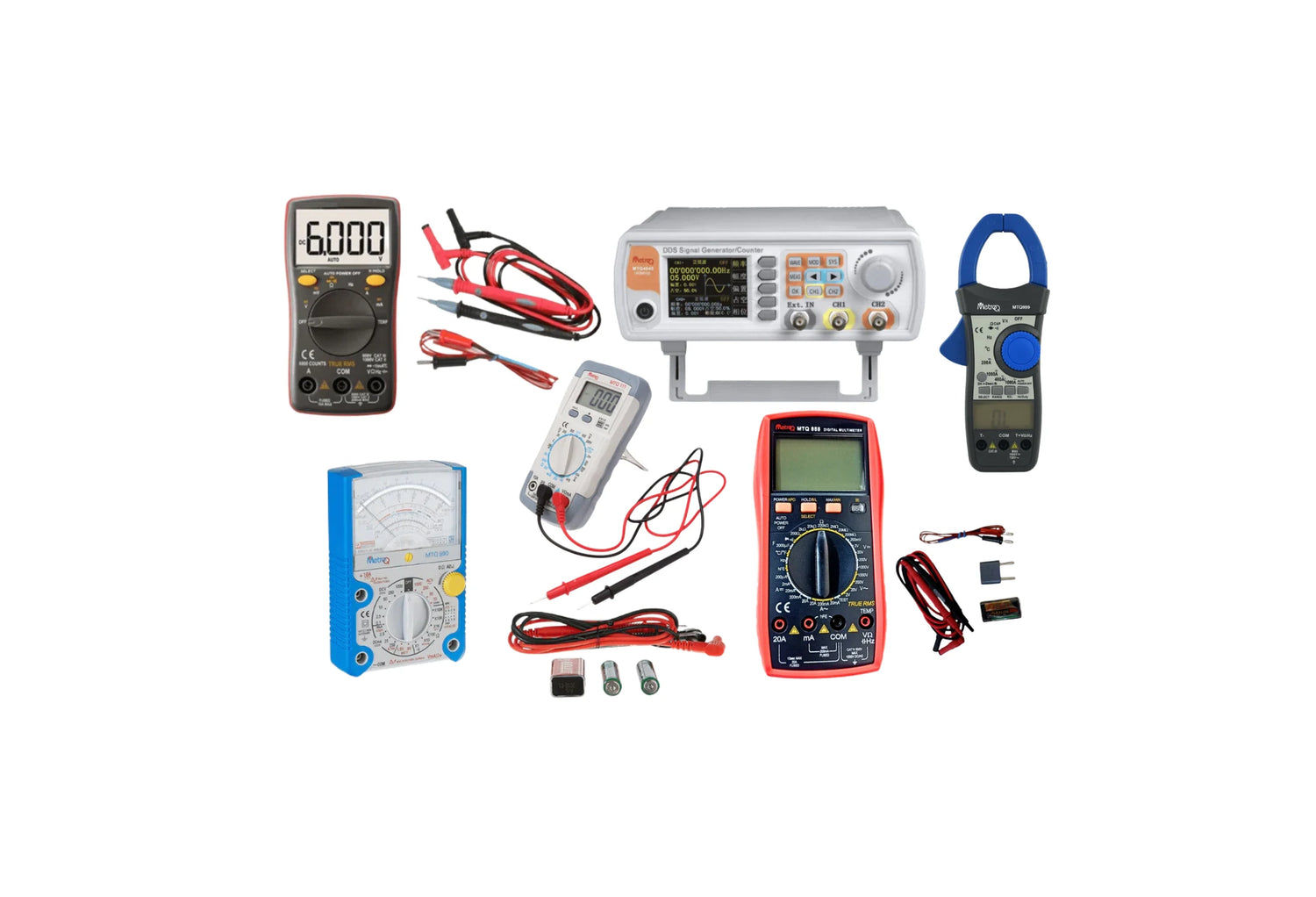 Collection of MetroQ Multimeters, Clamp Meters, & MetroQ Oscilloscopes -MetroQ Tools - Robocraze