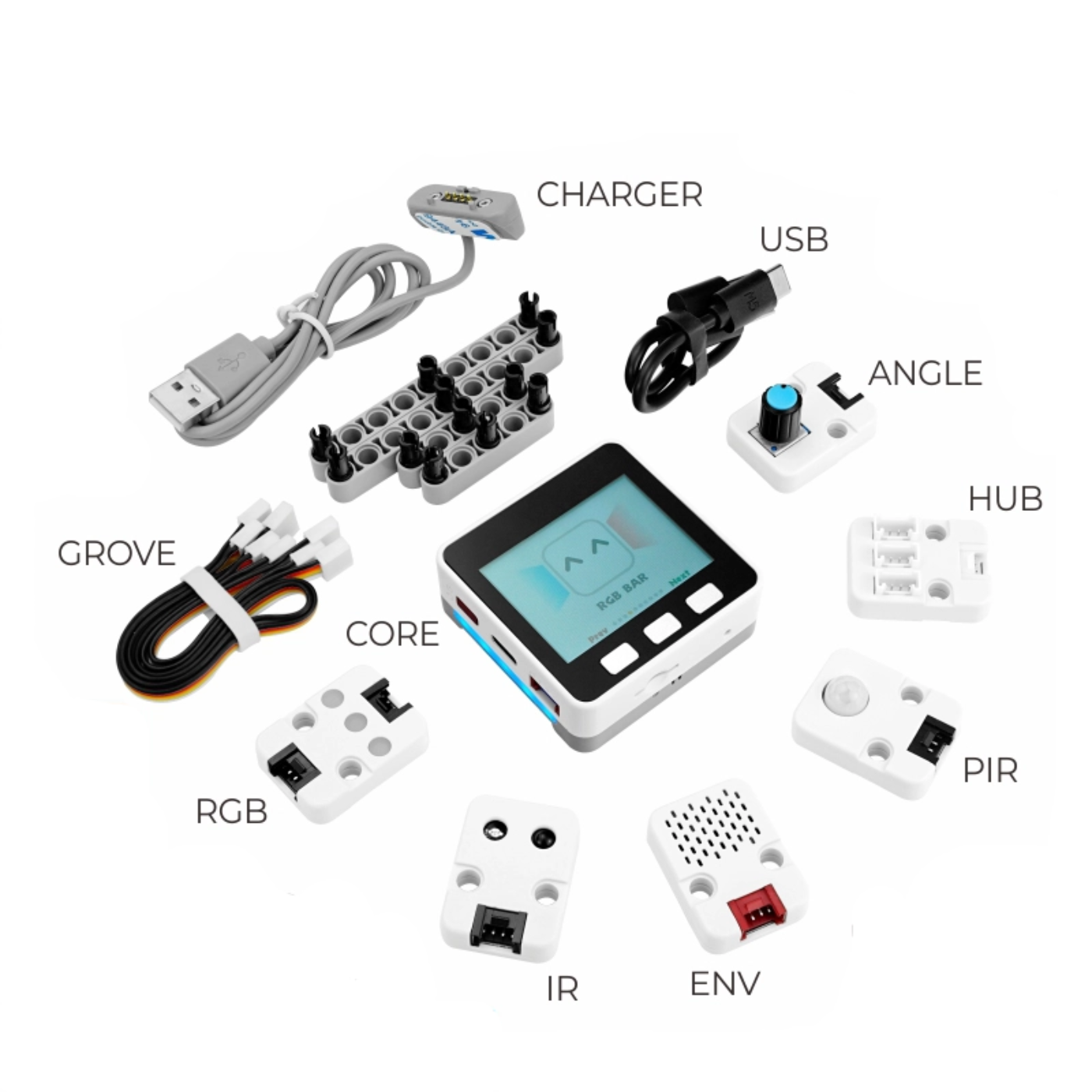 M5GO IoT Starter Kit V2.6 – Beginner-friendly IoT starter kit for ESP32. -Development Board -Robocraze