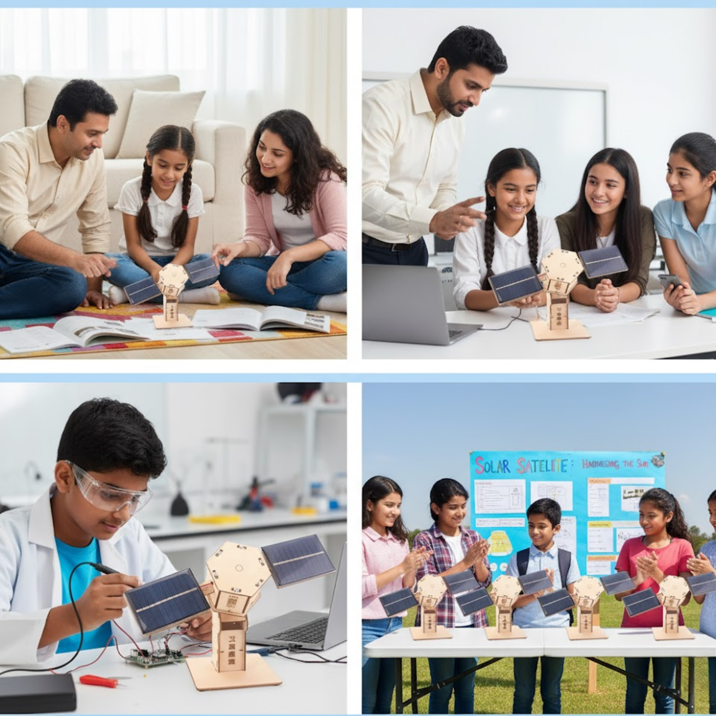 Pludo SpinSat – DIY Science Kits for Kids 11–14 | Solar Satellite STEM Project for Grades 6–8 - DIY Kit -Pludo Education Kit -Robocraze