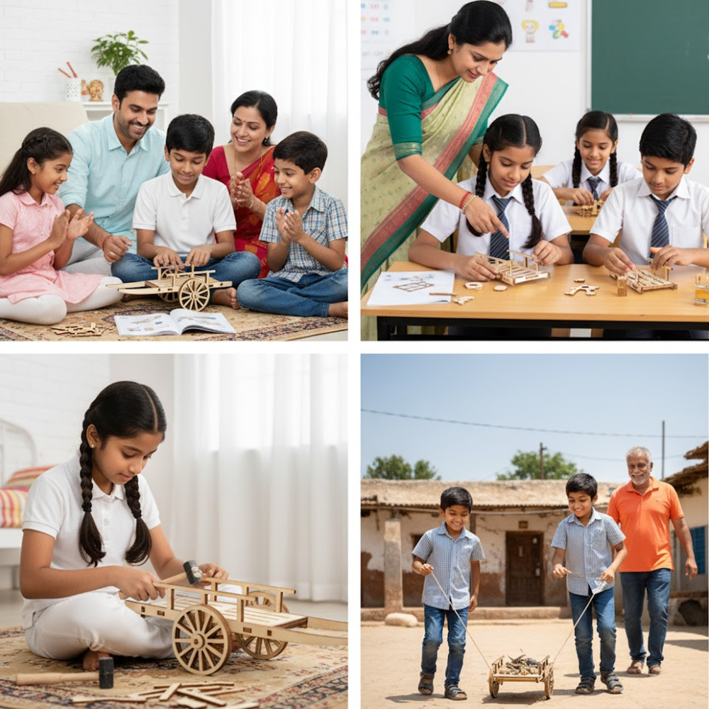 Pludo DIY Science Toy – Roll & Learn Flatbed Cart Kit for Kids 8–11 Yrs | Grade 3–5-DIY Kit -Pludo Education Kit -Robocraze