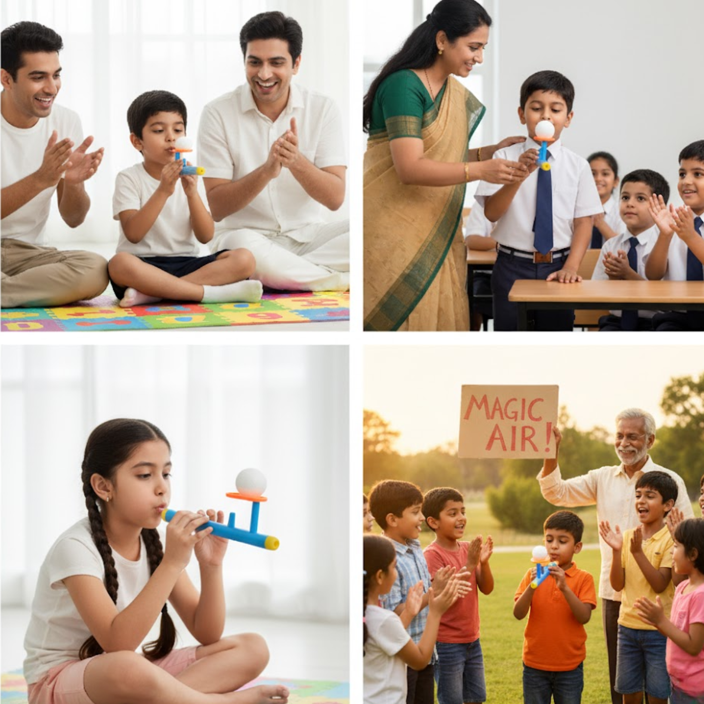 Pludo Air Magic STEM Kit - DIY Science Toy for Kids 3-8 | Preschool to Grade 2 Bernoulli’s Law Learning Kit - DIY Kit -Pludo Education Kit -Robocraze