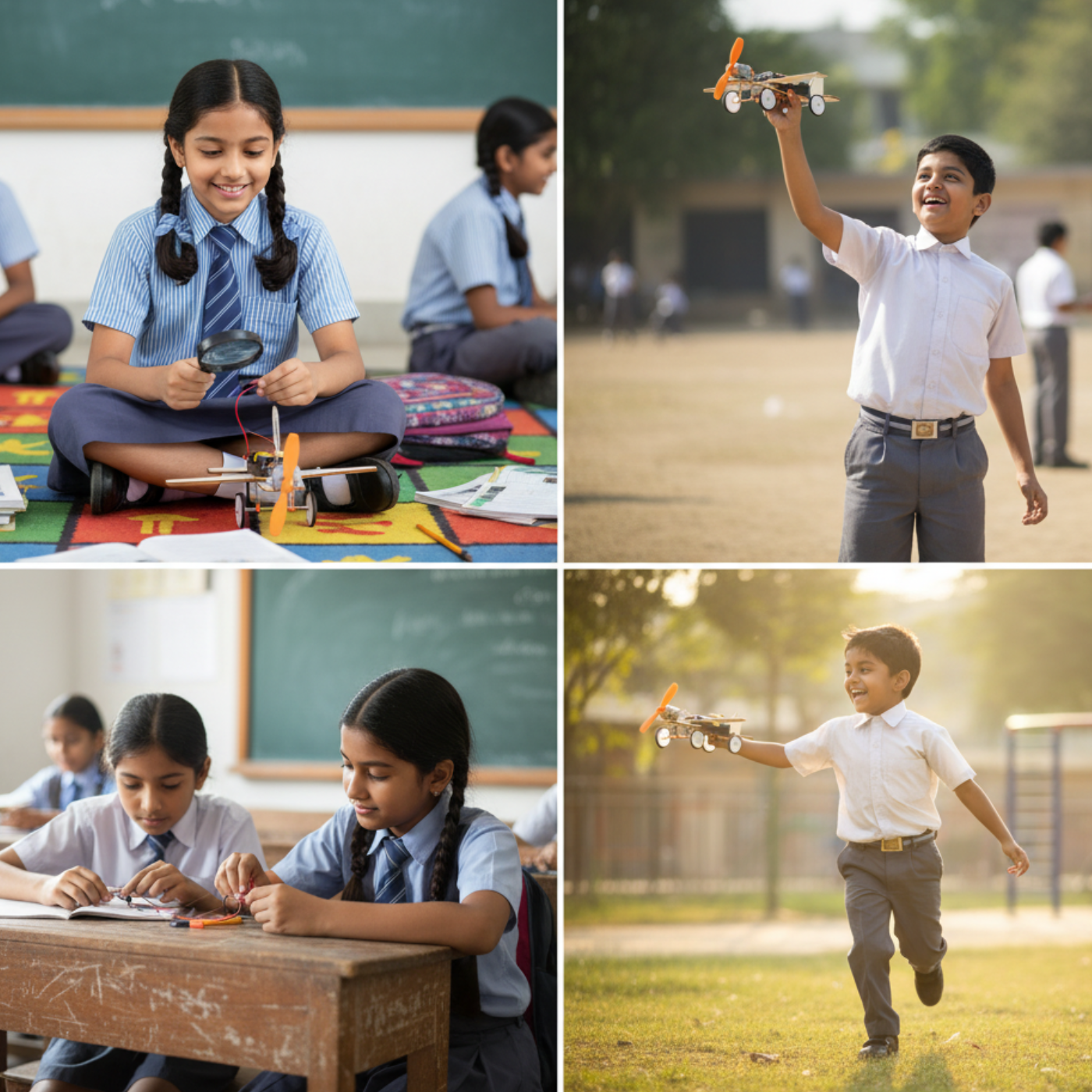 Pludo STEM Kit ElectroTaxi – DIY Science Kit for Kids 11–14 | Grade 6–8 Wooden Electric Aircraft Project -DIY Kit -Pludo Education Kit -Robocraze