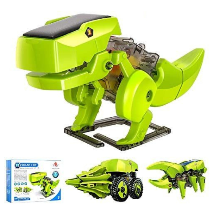 3 in 1 3D DIY Green Safe Energy Driven Dinosaur – Sustainable DIY Kits, STEM Kits, and Robot Kits for kids - Robocraze