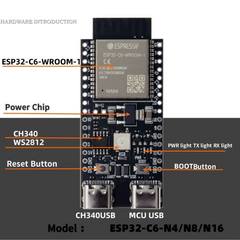 Espressif ESP32-C6-DevKitC-1-N8 Development Board - Robocraze