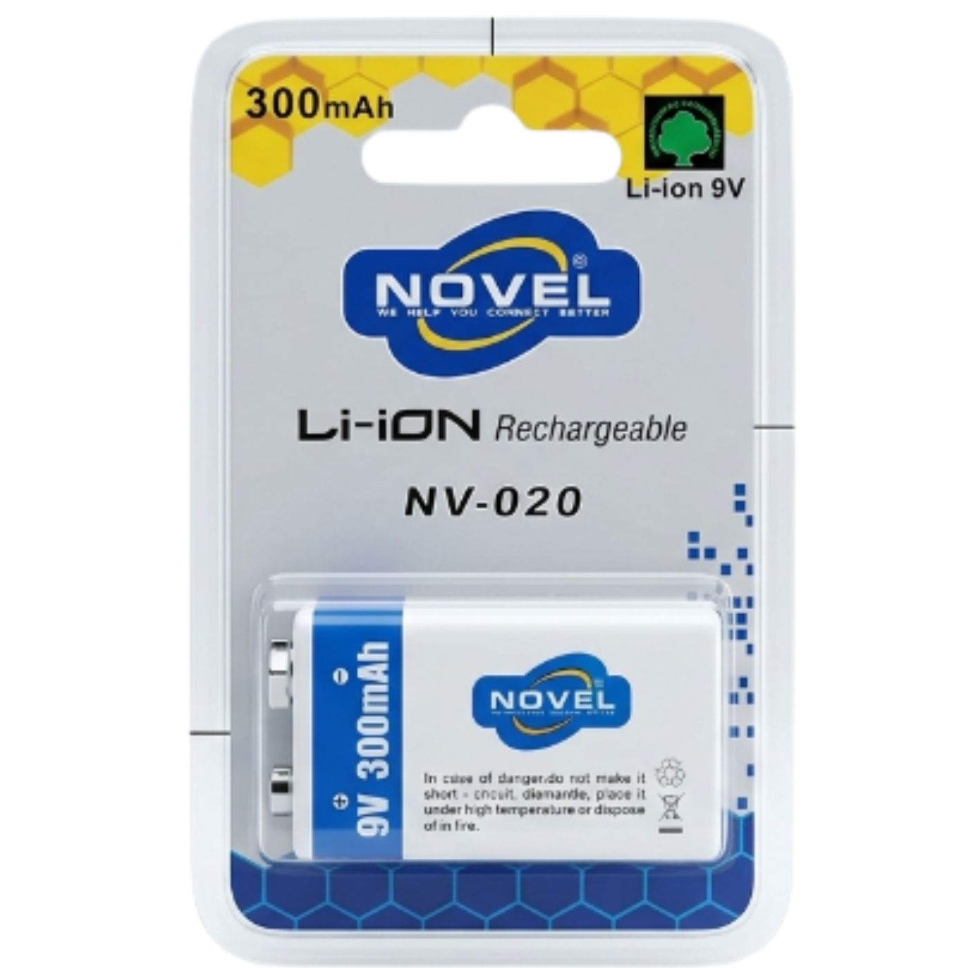 Novel NV 300mAh Li-ion Rechargeable Battery - Li Ion Batteries - Robocraze