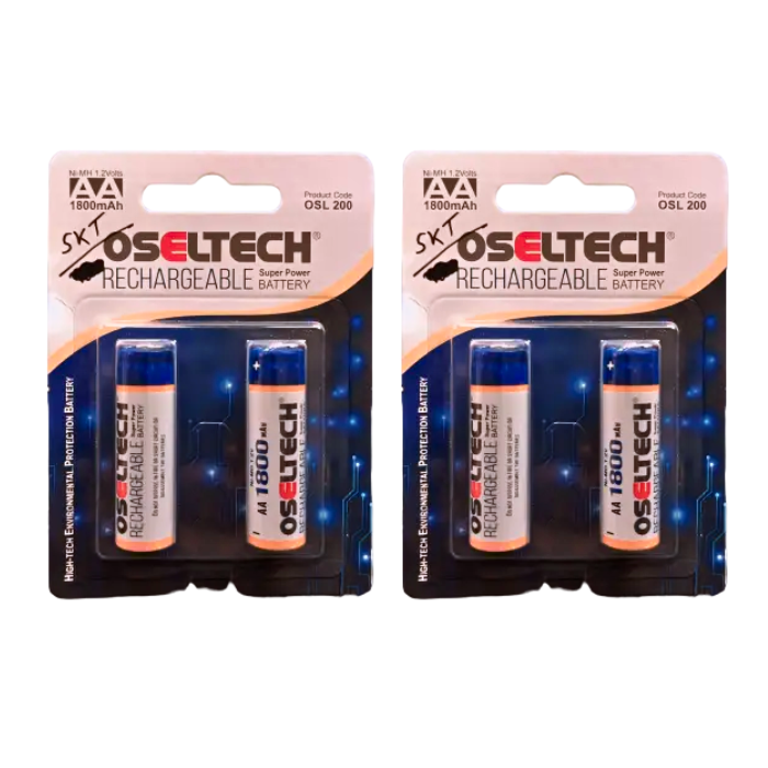 1800mAh AA Rechargeable Battery 1.2V (Pack of 2)-Robocraze