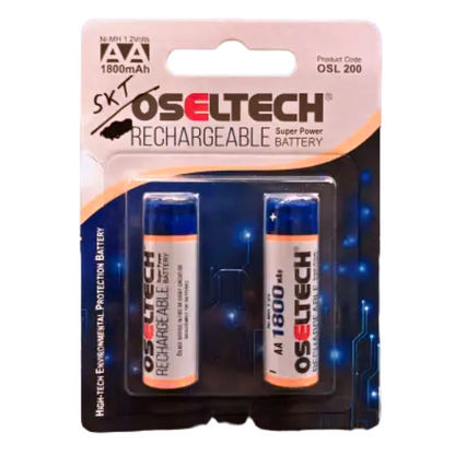 1800mAh AA Rechargeable Battery 1.2V (Pack of 2)-Robocraze