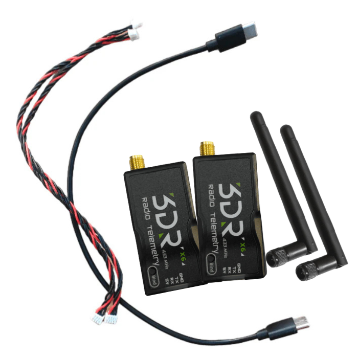 3DR Radio Telemetry 433MHz 500mW(X6) - 433MHz 500mW 3DR Telemetry Module for UAV & drone data transmission. -Robocraze
