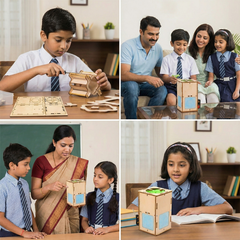 Pludo STEM Kit Wind Lab – DIY Air Purifier Kids Learning Toy for Kids 8–11 | Grade 3–5 Air & Filtration Model -Pludo Education Kit -Robocraze