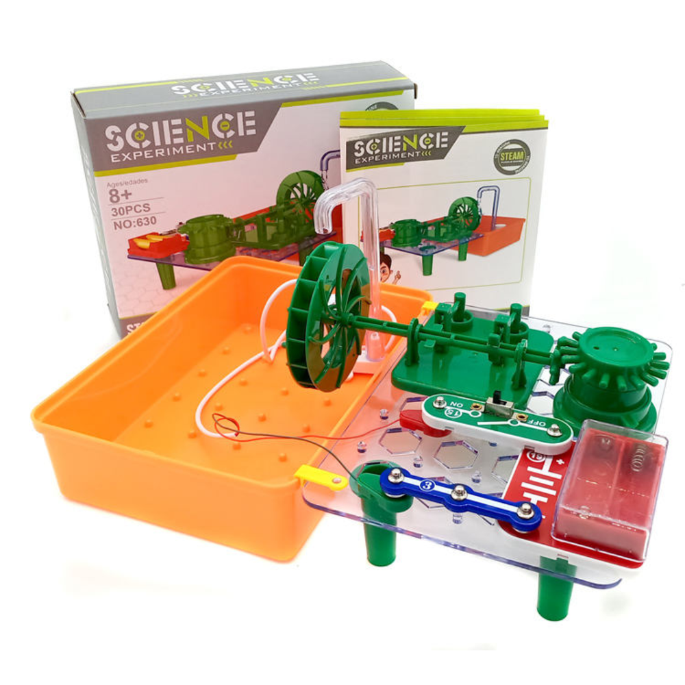 Pludo Hydro Motion Circuit – Build a Working Waterwheel & Explore Fluid Dynamics | Grades 6–7 | Ages 11–12 -DIY Kits - Pludo Educational Kits - Robocraze
