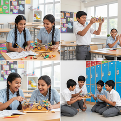 Pludo Gear Drive Science Kit – Learn Motion & Mechanics for Ages 11–14 | Grade 6 to 8 -DIY Kit -Pludo Educational Kit -Robocraze