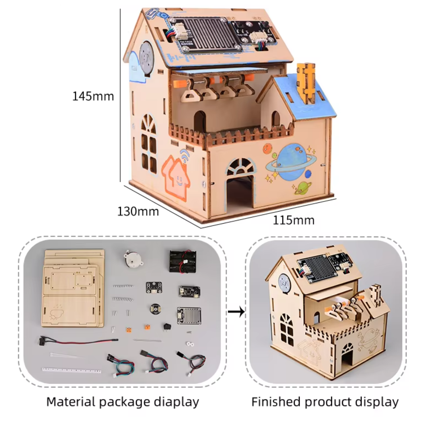Pludo STEM Kit Rain Sensor Home – DIY STEM Toy for Kids 11–14 | Grade 6–8 Smart House Kit -DIY Kit -Pludo Education Kit -Robocraze