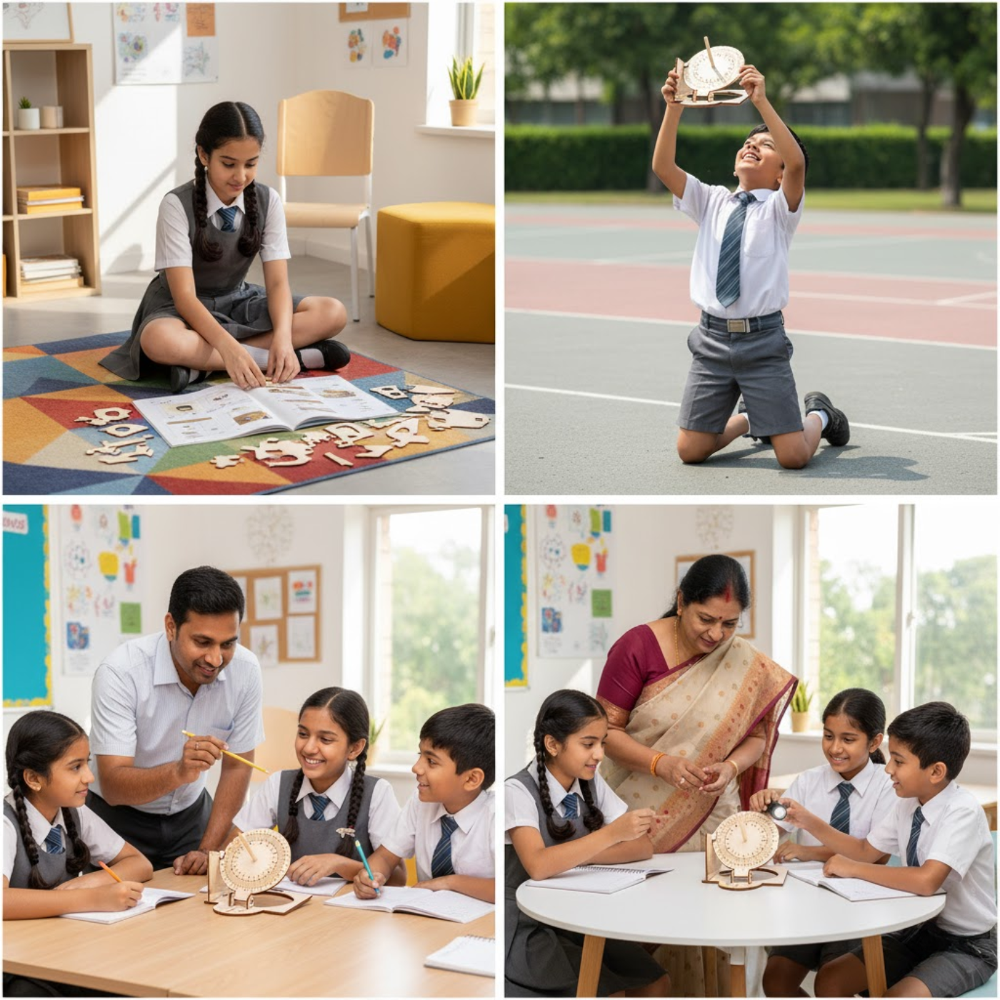 Pludo STEM Kit Sun Tracker – DIY Wooden Sundial Educational Toy for Kids 8–11 | Grade 3–5 Solar Time Science Learning Kit -DIY Kit -Pludo Education Kit -Robocraze