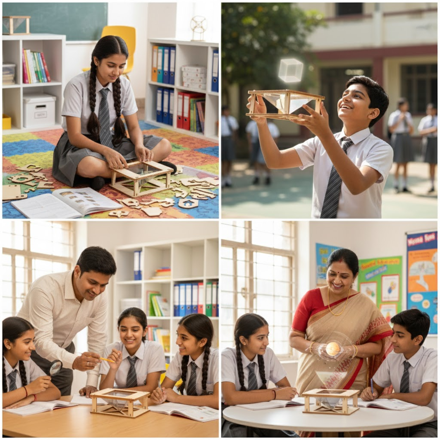 Pludo STEM Kit Light & Refraction – DIY Science Toy for Kids 14–16 | Grade 9–10 Hologram Projector Model -DIY Kit -Pludo Education Kit -Robocraze