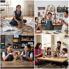 Pludo Hydraulic Movable Bridge STEM Kit – DIY Kids Learning Toy for Ages 11–14 | Grade 6–8 Hands-on Science Project - DIY Kit -Pludo Education Kit -Robocraze