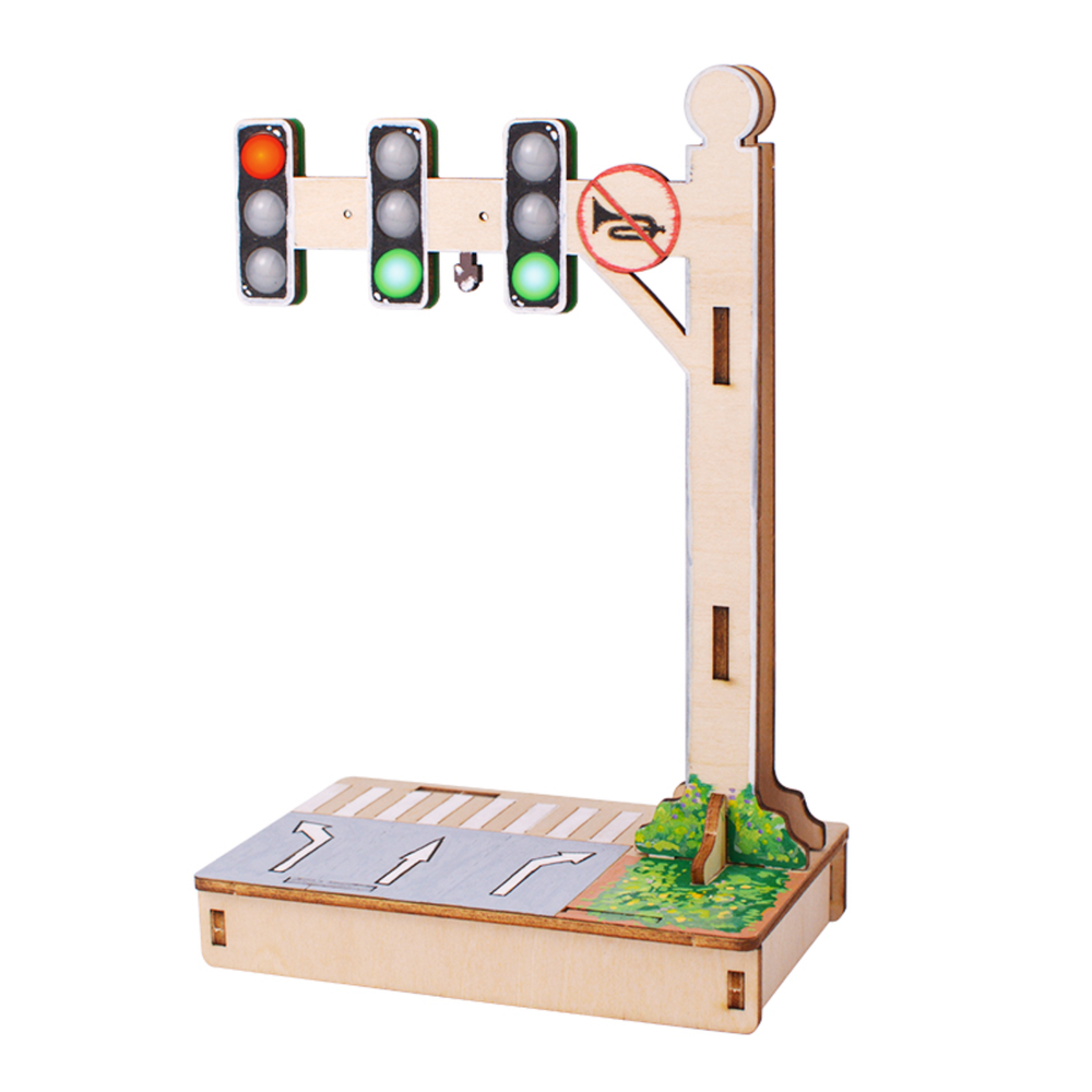 Pludo STEM Kit Automatic Traffic Signal – Controller-Based Circuit Learning Toy for 11–14 | Grade 6–8 DIY Toy -DIY Kit -Pludo Education Kit -Robocraze