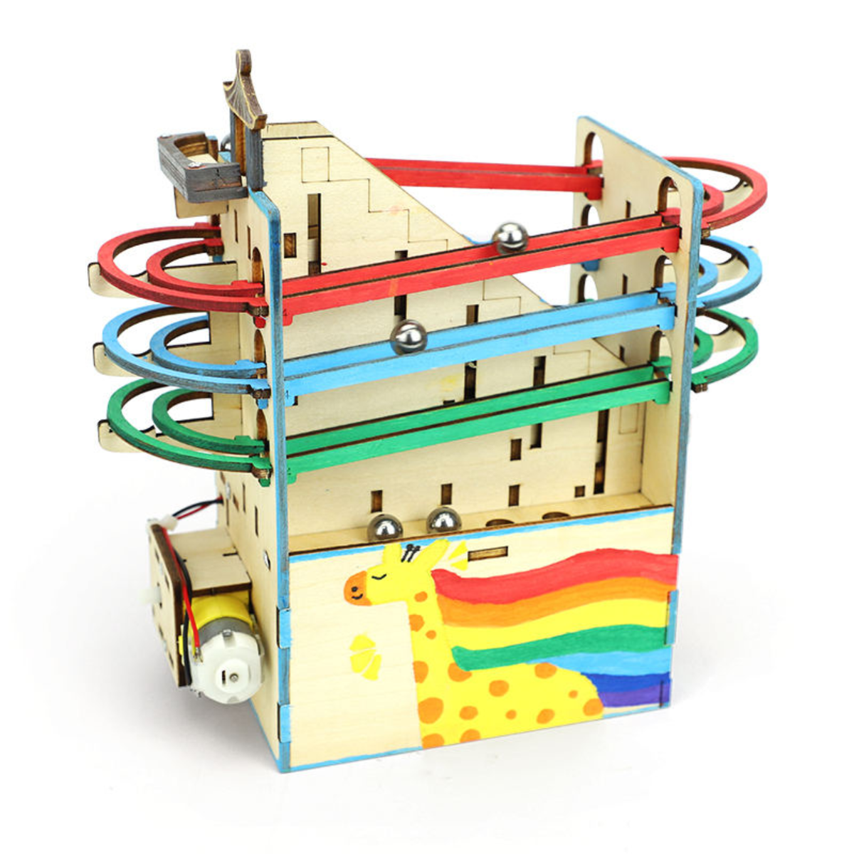 Pludo STEM Kit Marble Ball Run – DIY Educational Toy for Kids 11–14 | Grade 6–8 Gravitational Energy STEM Kit -DIY Kit -Pludo Education Kit -Robocraze