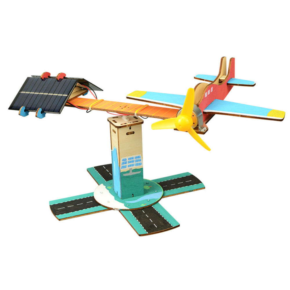 Pludo Solar Glide Aircraft STEM Kit – Mechanics of Motion DIY Kids Learning Toy for Kids 8–11 | Grade 3–5 Motion & Force Model -Pludo Education Kit -Robocraze