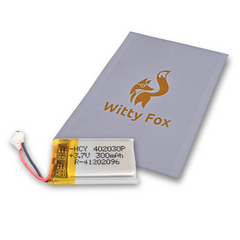 Witty Fox 3.7volt 300mAh Rechargeable LiPo Battery -Lithium Polymer Battery for Drone -Robocraze