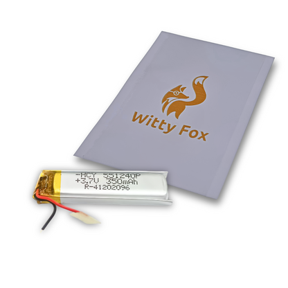 Witty Fox 350mah Rechargeable 3.7v LiPo Battery -Lithium Polymer Battery for Drone -Robocraze