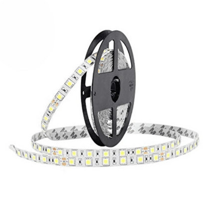 12V Warm White 5050 SMD LED Strip Flexible 5M/Roll Waterproof (5 Meter)-Robocraze