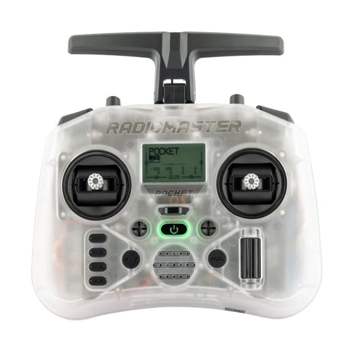 RadioMaster 2.4GHz Pocket ELRS Radio Controller Built-in LED Light – Transparent Edition -Drone Parts -Remotes -Robocraze