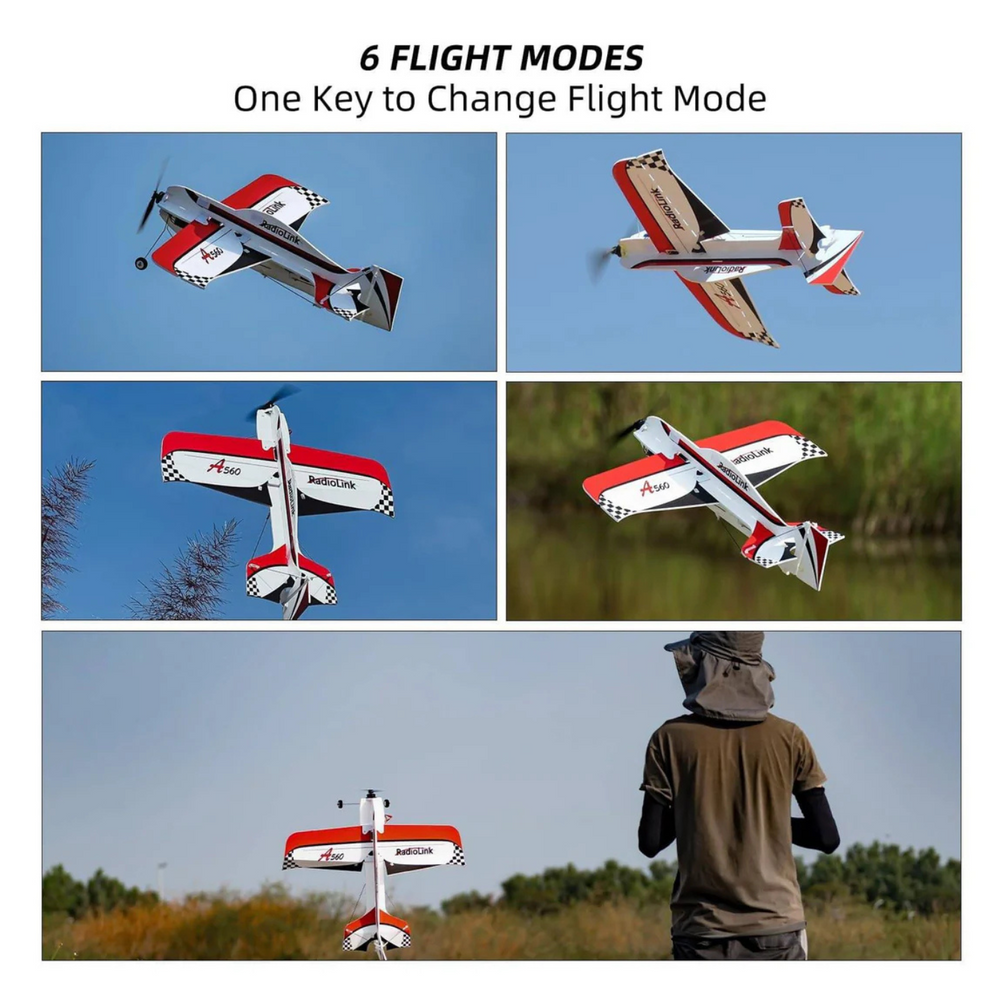 Radiolink A560 PNP RC Airplane with 6 Flight Modes - mentioning 6 flight modes